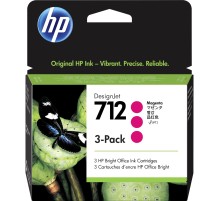 Набор картриджей/ HP 712 3-Pack 29-ml Magenta DesignJet Ink Cartridge