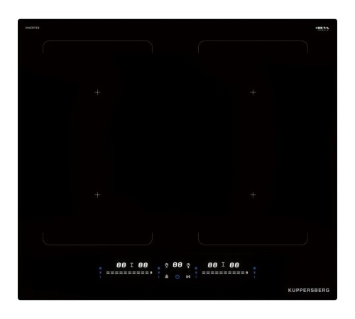 Варочная поверхность Kuppersberg/ Варочная поверхность Kuppersberg, индукция, High-Tech, 59 см, 9 уровней мощности, блокировка управления, автоматическое отключение, Inverter, таймер, Booster, Flexi-zone, Stop and Go, слайдерное управление, цвет черный Варочная поверхность Kuppersberg/ Варочная поверхность Kuppersberg, индукция, High-Tech, 59 см, 9 уровней мощности, блокировка управления, автоматическое отключение, Inverter, таймер, Booster, Flexi-zone, Stop and Go, слайдерное управление, цвет черный