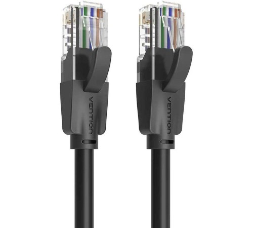 Патч-корд Vention прямой UTP cat.6, RJ45 - 15м. Черный