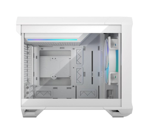 Корпус ПК без блока питания/ Case Fractal Design Torrent Nano RGB TG Clear Tint, Mini-Tower, 1x180mm RGB, 2xUSB-A 3.2 + 1xUSB 3.2 Type-C mITX, mDTX White