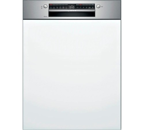 Встраиваемая посудомоечная машина BOSCH 81.5х59.8х55 см, частично встраиваемая посудомоечная машина, бленда нержавеющая сталь, 14 комплектов, дисплей, 6 программ: Авто 45-65°C, Деликатная, Эко, Интенсивная, Быстрая, Быстрая 45°C, таймер, Home Connect
