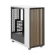Корпус ПК без блока питания/ Case Fractal Design North TG Clear Tint, Midi-Tower, 2x140mm, 2xUSB-A 3.2 + 1xUSB 3.2 Type-C ATX, mATX, mITX Wood panel, Chalk White