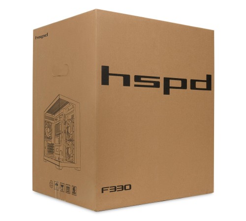 Корпус без блока питания/ Case HSPD F330, Panoramic Mini-tower, White, TG, 0.5 SPCC, 3x120mm ARGB (FN027) mATX, mITX 160/400/200mm 1x2.5", 2x3.5", 4xPCI 1xUSB-C 3.0, 2xUSB-A1.0 428x280x375mm Корпус без блока питания/ Case HSPD F330, Panoramic Mini-tower, White, TG, 0.5 SPCC, 3x120mm ARGB (FN027) mATX, mITX 160/400/200mm 1x2.5", 2x3.5", 4xPCI 1xUSB-C 3.0, 2xUSB-A1.0 428x280x375mm
