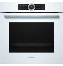 Встраиваемая электрическая духовка BOSCH 59.5x59.5x54.8 см, 71л, дисплей, 13 режимов, EcoClean, 3 стекла, белый