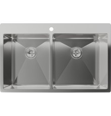 Кухонная мойка RIVELATO Rivelato Rinox 8050 B2 Мойка нерж.сталь  2 чаши 800*500*200 мм, монтаж: врезной, материал: нержавеющая сталь, цвет: нержавеющая сталь