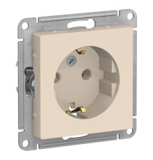 ATLASDESIGN РОЗЕТКА с заземлением, 16А, механизм, БЕЖЕВЫЙ
