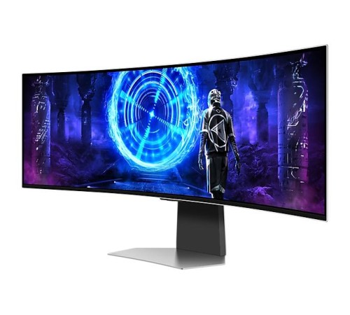 Монитор Samsung 49" Odyssey OLED G9 G95SD S49DG952SI Curved (OLED 32:9 5120x1440x240Hz 0,03ms 250cd 1M:1 178/178 1,07B DP; HDMI; Micro HDMI USB-Cx2 SmartTV,WiFi5, BT5.2, RC (существенное повреждение коробки)