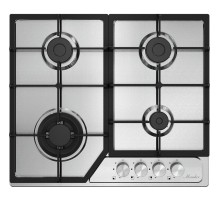 Варочная поверхность MONSHER/ Варочная поверхность MONSHER, газ, High-Tech, 58 см, автоматический электроподжиг, газ-контроль, форсунки под сжиженый газ, SABAF конфорки, чугунные решетки, цвет нержавеющая сталь