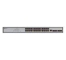 Коммутатор/ Managed L3 Switch 24x1000Base-T PoE, 4x10GBase-X SFP+, PoE Budget 250W, RJ45 Console, 19" w/brackets