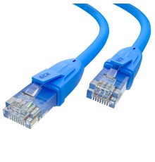 Greenconnect Патч-корд прямой 0.5m UTP кат.6, синий, 24 AWG, литой, ethernet high speed, RJ45, T568B