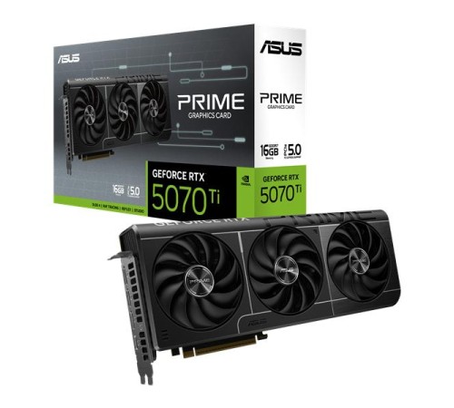 Видеокарта ASUS PRIME-RTX5070TI-16G//RTX5070TI,HDMI*1,DP*3,16G,D7; 90YV0MF1-M0NA00 Видеокарта ASUS PRIME-RTX5070TI-16G//RTX5070TI,HDMI*1,DP*3,16G,D7; 90YV0MF1-M0NA00