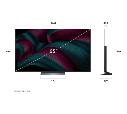 Телевизор 65'' LG/ 65'' OLED, Ultra HD, Smart TV, WebOS, Bluetooth, MR NFC, 120Hz Native (VRR 144Hz), 2.2ch 40Вт Dolby Atmos, 2хHDMI, 3хUSB, 1 Pole, Charcoal Black, 2025 Телевизор 65'' LG/ 65'' OLED, Ultra HD, Smart TV, WebOS, Bluetooth, MR NFC, 120Hz Native (VRR 144Hz), 2.2ch 40Вт Dolby Atmos, 2хHDMI, 3хUSB, 1 Pole, Charcoal Black, 2025