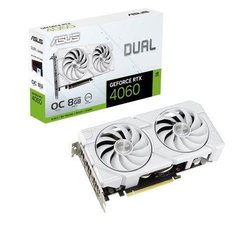 Видеокарта/ DUAL-RTX4060-O8G-EVOWHITE Видеокарта/ DUAL-RTX4060-O8G-EVOWHITE