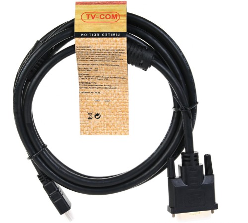 Кабель/ Кабель HDMI to DVI-D (19M -25M) 2м, 2 фильтра TV-COM <LCG135F-2M>