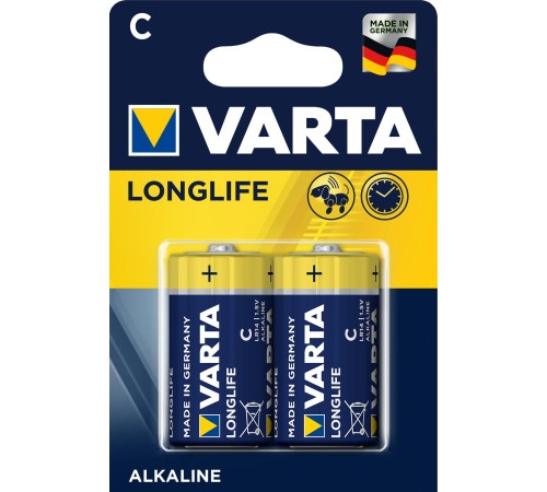 Батарейка/ Батарейка Varta LONGLIFE LR14 C BL2 Alkaline 1.5V (4114) (2/20/200) (2 шт.) Батарейка/ Батарейка Varta LONGLIFE LR14 C BL2 Alkaline 1.5V (4114) (2/20/200) (2 шт.)