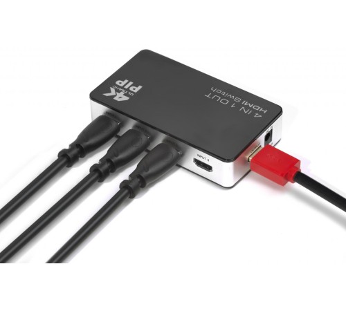 Greenconnect Переключатель 4->1 HDMI 4K/30HZ, PIP(картинка в картинке) , пульт ДУ, БП серия Greenline GL-v401P Greenconnect Переключатель 4->1 HDMI 4K/30HZ, PIP(картинка в картинке) , пульт ДУ, БП серия Greenline GL-v401P