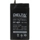 Батарея DELTA серия DT, DT 401, напряжение 4В, емкость 1Ач (разряд 20 часов), макс. ток заряда 0.3А, свинцово-кислотная типа AGM, клеммы вывод под пайку5мм., ДxШxВ 35х22х64мм., 0.1кг., срок службы 5 лет./ Battery DELTA series DT, DT 401, voltage 4V, capac