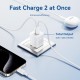 Набор для зарядки Vention з/у GaN 30W 2 порта USB (C + A) и кабель USB-C 3А Белый, шт.