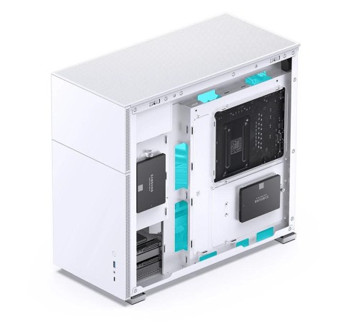 Корпус без блока питания/ Case JONSBO D41 STD, Midi-Tower, TG, no fan, 1xUSB-A 3.2 + 1xUSB-C 3.2, ATX, mATX White