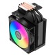 Кулер для процессора/ CPU Cooler PCCooler R300 ARGB BK (150W, 4-pin PWM, 133mm, Al/Cu, 3x6mm, ARGB, 1x92mm, 40.94CFM, 30dBA, 2200RPM, S: 1851/1700/1200/115X, AM5/AM4, black)