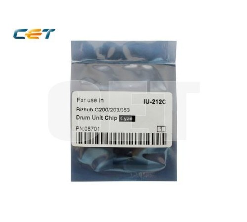 -/ Чип драм-юнита для KONICA MINOLTA Bizhub C200 (CET) Cyan, (WW), (унив.), CET8701