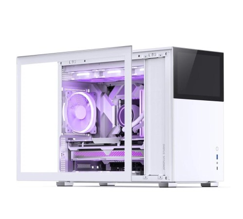 Корпус без блока питания/ Case JONSBO D31 STD SCREEN, Mini-Tower, TG, no fans, 1xUSB-A 3.2 + 1xUSB-C 3.2, mATX, mDTX, mITX White