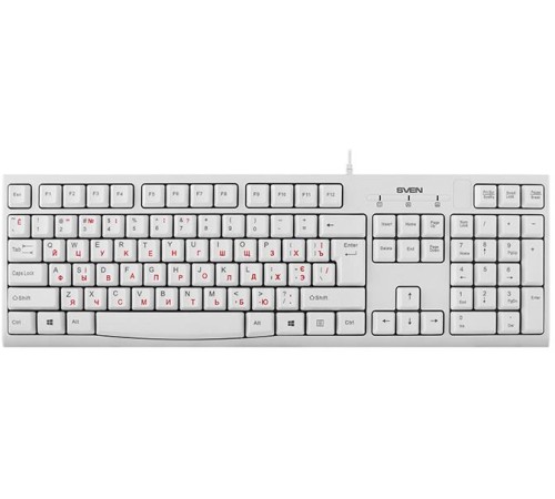 Клавиатура SVEN KB-S300 белая