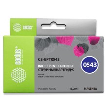 -/ Картридж струйный Cactus CS-EPT0543 T0543 пурпурный (16.2мл) для Epson Stylus Photo R800/R1800