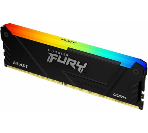 Память оперативная/ Kingston 64GB 3200MT/s DDR4 CL16 DIMM (Kit of 4) 1Gx8 FURY Beast RGB Память оперативная/ Kingston 64GB 3200MT/s DDR4 CL16 DIMM (Kit of 4) 1Gx8 FURY Beast RGB