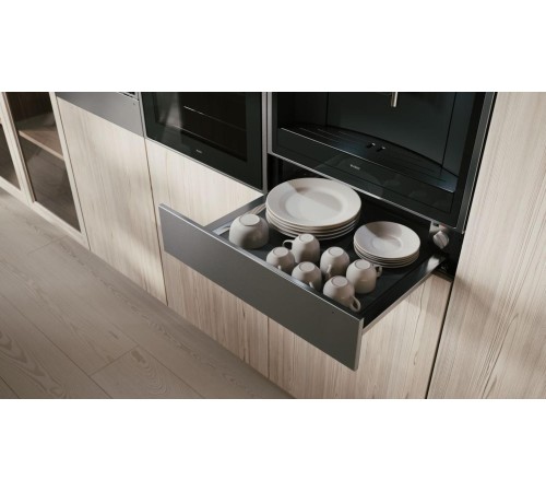 Подогреватель посуды ASKO/ 743388, Подогреватель посуды ASKO, встраиваемый, регулировка температуры 30-80 градусов, воздушная циркуляция, нажимной механизм открывания, телескопические направляющие, дно из нержавеющей стали с резиновой противоскользящей вс