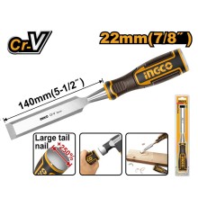 Стамеска 22x140мм, CrV, INGCO HWC0806 INDUSTRIAL