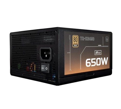 Блок питания 650W/ Power Supply Thermalright, 650W 80+ Gold (ATX, 3.1, Full modular, 1x24(20+4)pin, 2xCPU 8(4+4)pin, 2xPCIe*2 8(6+2)pin, 3xSATA3, 2xMOLEX4pin, Active, 120x120mm, 150x140x86mm, APFC, OVP, UVP, SCP, OCP, OTP, OPP, black)