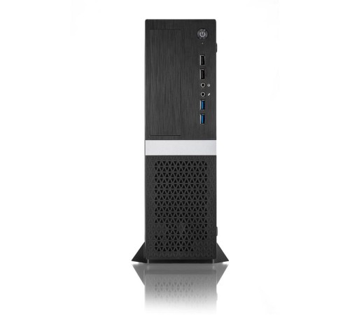 Корпус без блока питания/ Case Foxline mATX Desktop FL-211 mATX case, black, w/o PSU, w/2xUSB2.0+2xUSB3.0, NO pwr cord, w/ 8cm FAN