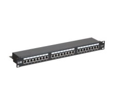 1U патч-панель кат.6 STP, 24 порта (IDC Dual), с кабельным органайзером