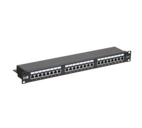 1U патч-панель кат.6 STP, 24 порта (IDC Dual), с кабельным органайзером