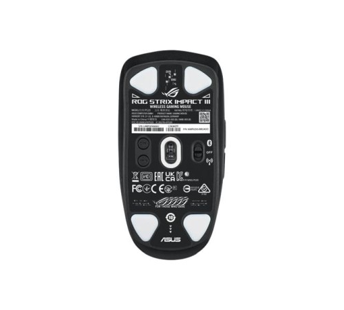 Мышь ASUS ROG STRIX IMPACT III WIRELESS, 57g, 2.4GHz RF, Bluetooth, 36K DPI Sensor,  5 Programmable Button, Black