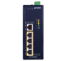 коммутатор/ PLANET IP30 5-Port Gigabit Switch with 4-Port 802.3AT POE+ (-40 to 75 C)