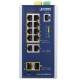 коммутатор/ PLANET IP30 Industrial L2+/L4 8-Port 1000T 802.3at PoE + 2-Port 10/100/1000T + 2-Port 100/1000X SFP Full Managed Switch (-40 to 75 C, dual redundant power input on 48~56VDC terminal block, DIDO, ERPS Ring, 1588, ONVIF, Cybersecurity features)