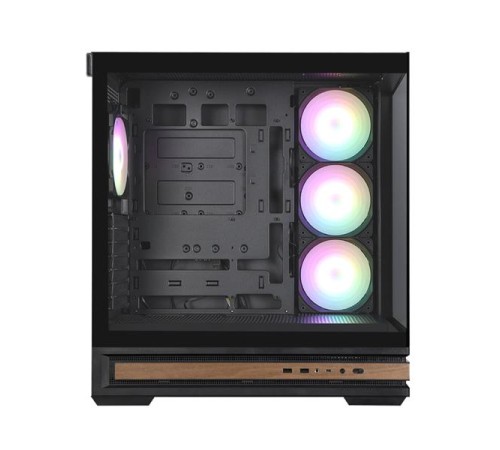 корпус ZALMAN P40 NAMU, ATX, BLACK, WINDOW, WOODEN ELEMENTS, 2xCombo(2.5” or 3.5”), 1xUSB TYPE-C, 2xUSB3.0, SIDE 3x120mm ARGB, REAR 1x120mm ARGB