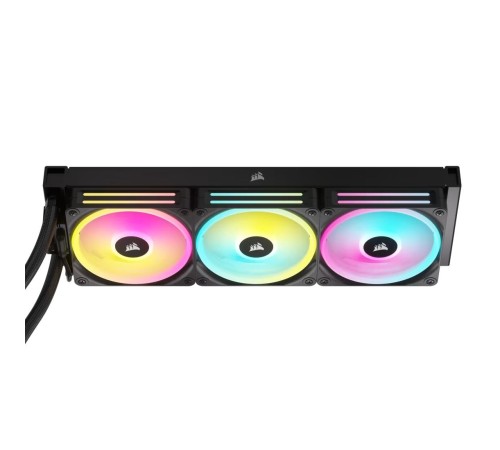 Система жидкостного охлаждения/ Water Cooling System Corsair iCUE LINK H150i RGB (360mm, Black, RGB/ Fans: 3x120mm, 63.1CFM, 37dBA, 2400RPM/Rad thickness 27mm/ S: 1851, 1700, 1200, 115X, AM5, AM4) Система жидкостного охлаждения/ Water Cooling System Corsair iCUE LINK H150i RGB (360mm, Black, RGB/ Fans: 3x120mm, 63.1CFM, 37dBA, 2400RPM/Rad thickness 27mm/ S: 1851, 1700, 1200, 115X, AM5, AM4)