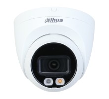 Уличная купольная IP-видеокамера Full-color с ИИ, 2Мп, 1/2.8 CMOS, объектив 2.8мм, WDR(120дБ), чувствительность 0.002лк@F1.6 сжатие: H.265+ H.265 H.264+ H.264 MJPEG, 2 потока до 2Мп@25к/с, видеоаналитика: SMD Plus (Умная детекция движения) пересечение лин