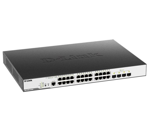 Коммутатор D-Link PROJ Managed L2 Switch 24x1000Base-T PoE, 4x10GBase-X SFP+, PoE Budget 370W, Surge 6KV, CLI, RJ45 Console, RPS, Dying Gasp