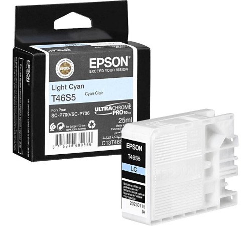 Картридж/ Singlepack LightCyan T46S5 UltraChromePro10 ink 25ml Картридж/ Singlepack LightCyan T46S5 UltraChromePro10 ink 25ml