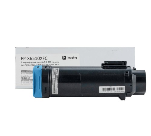 Тонер-картридж Fplus, голубой, 4 300 страниц, для Xerox моделей Phaser 6510/WC 6515 (аналог 106R03693), FP-X6510XFC (Вскрытая упаковка)