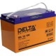 Батарея DELTA серия GEL, GEL 12-100, напряжение 12В, емкость 100Ач (разряд 10 часов),  макс. ток разряда (5 сек.) 900А, макс. ток заряда 20А, свинцово-кислотная типа AGM+GEL, клеммы под болт М6, ДxШxВ 333х173х216мм., вес 32.5кг., LCD, срок службы 10-12 ле