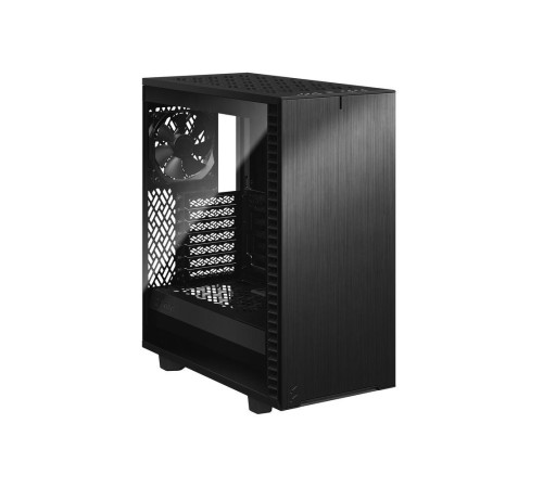 Корпус ПК без блока питания/ Case Fractal Design Define 7 Compact TG Light Tint, Midi-Tower, 1x120mm + 1x140mm, 2xUSB-A 2.0 + 2xUSB-A 3.2 + 1xUSB 3.2 Type-C ATX, mATX, mITX Black