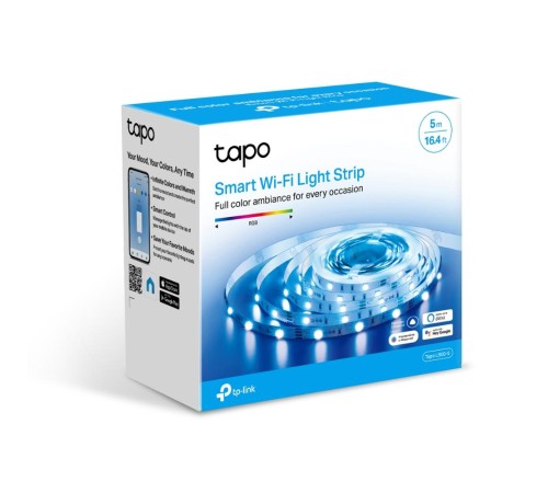 Умная светодиодная Wi-Fi лента/ Tapo Smart Light Strip 5m, cut to size every 10cm, one adapter, one controller