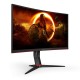 Монитор игровой 27'' 16:9 1920х1080(FHD) VA, Curved, 240 Hz, 300 cd/m2, 3000:1, 80M:1, 1ms, 2xHDMI, DP, USB-Hub, Height adj, Tilt, Swivel, Speakers, Black+Cherry
