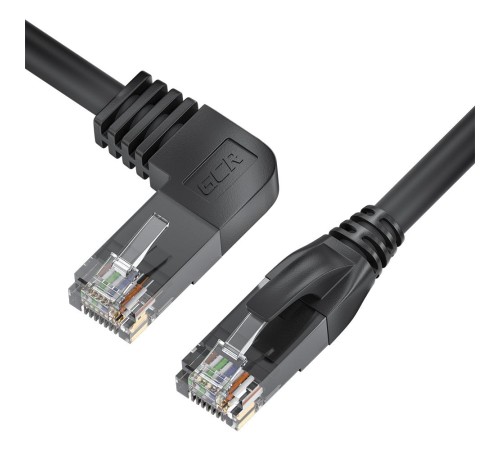 GCR Патч-корд прямой 2.0m UTP кат.5e, черный, правый угол, литой, ethernet high speed, RJ45, T568B, GCR-53145 GCR Патч-корд прямой 2.0m UTP кат.5e, черный, правый угол, литой, ethernet high speed, RJ45, T568B, GCR-53145
