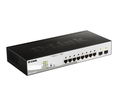 Коммутатор/ Настраиваемый L2 PoE-коммутатор, 8x1000Base-T PoE, 2х1000Base-X SFP, PoE-бюджет 65 Вт, упрощенный интерфейс CLI